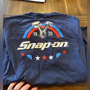 Navy Blue Snap On 2X t shirt